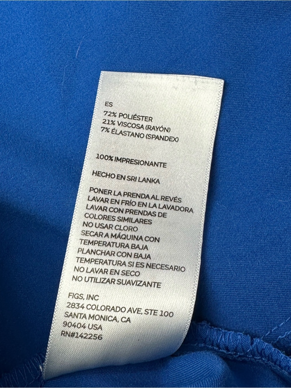 Figs Catarina One Pocket Scrub Top Womens Size XXL in royal blue - Picture 9 of 9